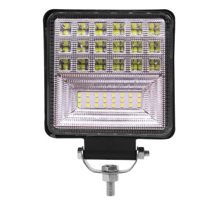 Allextreme EX126W1 42 LED Fog Light Waterproof Square Led Flood Lamp Offroad Driving Work Light for Bikes Cars and Motorcycle (126W, White Light, 1 Pc)