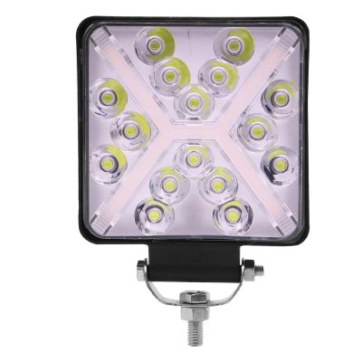 Allextreme EX16WY1 16 LED Fog Light Waterproof Square Led Flood Lamp Offroad Driving Work Light for Bikes Cars and Motorcycle (48W, Yellow & White Light, 1 Pc)