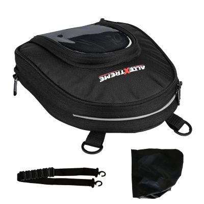 Allextreme 13L Magnetic Tank Bag for Bike | Universal Fit Motorcycle Storage with Rain Cover, Strong Magnets & Multi-Pocket Design | Travel Riding Gear for Daily Commute & Touring (Black)