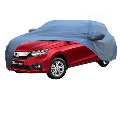 Allextreme HA7006 Car Body Cover Compatible with New Amaze, Old Amaze Custom Fit Dustproof UV Heat Resistant Indoor Outdoor Body Protection (Blue with Mirror)