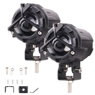 Allextreme EXG20F2 LED Fog Light Spot Beam 20W Projector Lens Heavy Duty Waterproof Driving Lamp for Motorcycle Bike Car SUV (2 Pcs)
