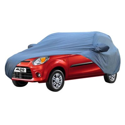 Allextreme M85001 Car Body Cover Compatible with Maruti Suzuki Alto 800 Custom Fit Dustproof UV Heat Resistant Indoor Outdoor Body Protection (Blue with Mirror)