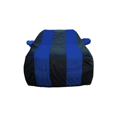 Allextreme CIK5002 Car Body Cover Compatible with City i-VTEC Custom Fit Dustproof UV Heat Resistant Indoor Outdoor Body Protection (Navy Blue & Blue with Mirror)