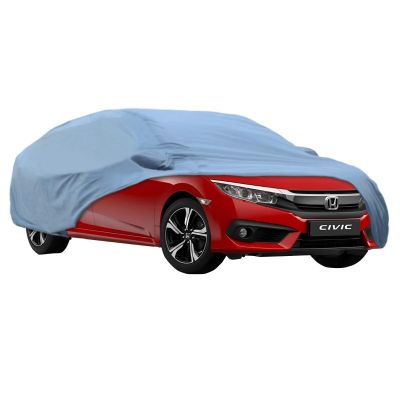 Allextreme HCE5001 Car Body Cover Compatible with Civic Custom Fit Dustproof UV Heat Resistant Indoor Outdoor Body Protection (Blue with Mirror)