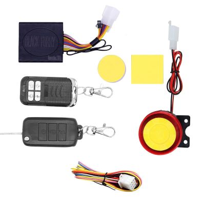 AllExtreme EXBAK03 12v Universal Compact Security Alarm System with Remote Control Engine Start for All Bikes