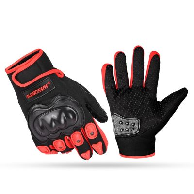 Allextreme Probiker Protective Full Finger Gloves Anti-Skid Surface Breathable Bike Riding Glove for Motorcycle Cycling Climbing Mountaineering Hiking (XL, Red)