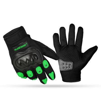Allextreme Probiker Protective Full Finger Gloves Anti-Skid Surface Breathable Bike Riding Glove for Motorcycle Cycling Climbing Mountaineering Hiking (L, Green)