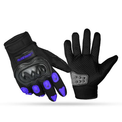 Allextreme Probiker Protective Full Finger Gloves Anti-Skid Surface Breathable Bike Riding Glove for Motorcycle Cycling Climbing Mountaineering Hiking (L, Blue)