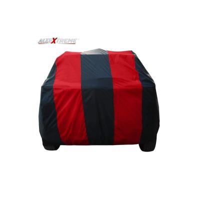 Allextreme HKP5004 Car Body Cover Compatible with Hyundai Kona Custom Fit Dustproof UV Heat Resistant Indoor Outdoor Body Protection (Navy Blue & Red with Mirror)