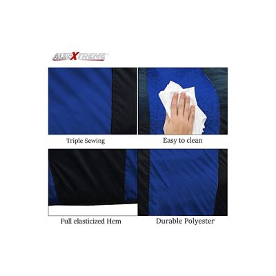 Allextreme HMZ5002 Car Body Cover Compatible with Mobilio Custom Fit Dustproof UV Heat Resistant Indoor Outdoor Body Protection (Navy Blue & Blue with Mirror)