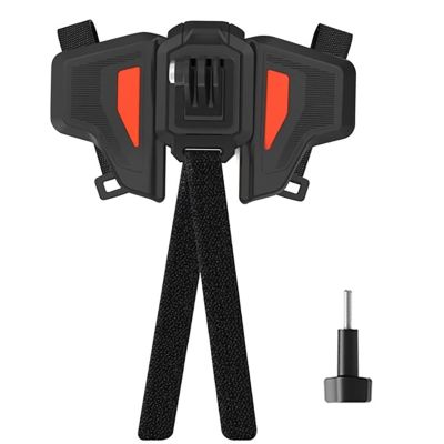 Allextreme ALLEX0A Motorcycle Helmet Front Chin Mount Strap Foldable Holder Compatible for GoPro Hero 10 9 8 7 6 5 Osmo Insta 360 Accessories Cellphone and Action Camera