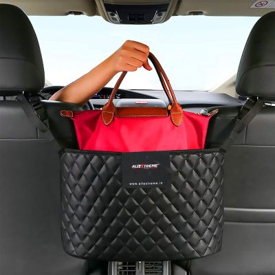 Allextreme EX-IT-01-B Trunk Organizer Backseat Large Anti-Slip Storage Hanging Utility Tool Space Saver Bag for Cars, SUVs & Trucks (Black)