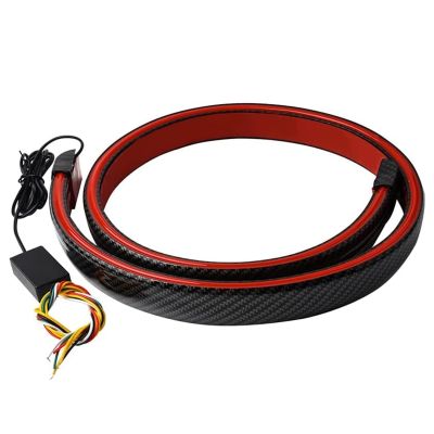 Allextreme EXTBLR1 Spoiler Third Brake Light Turn Signal LED Strip Exterior Accessories for Rear Spoiler Trunk Roof Wing Universal for Cars (Red)