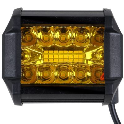 Allextreme EXLEDRS1 34 LED Fog Light Bar Waterproof 4 Inch CREE Cube Work Light for Bike Cars and Motorcycle, 72W, Yellow Light (PACK-1)