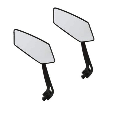 AllExtreme EXNBS02 Universal Rear View for Motorcycle, Side Mirrors (Pack of 2, Black)