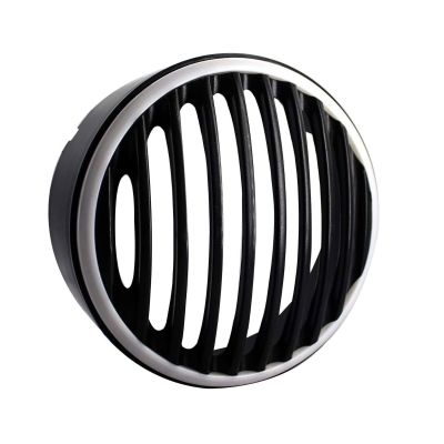 AllExtreme EXSTC1T 7 Inch PVC Headlight Grill Cover Bike with DRL LED Light for Motorcycle (Tricolor)