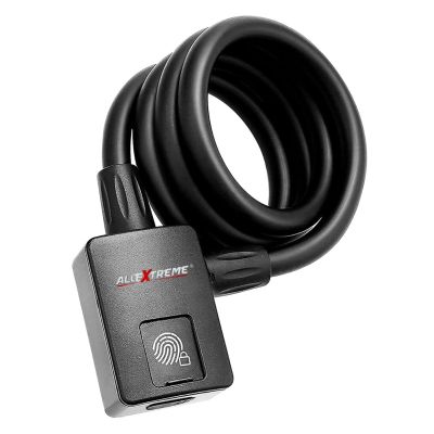 AllExtreme EXFPL01 Smart Bluetooth& Fingerprint Padlock Lock with App functionality USB Charging Waterproof Design for Bicycle, Mountain Bike, Motorcycles