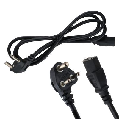 Allextreme Computer Cable CPU Power Cable Cord for Desktop PC, Monitor, SMPS, and Printer Long-lasting 0.5 Sqmm (1.8 Mtr)