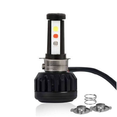 Allextreme Driving Headlamp Conversion Kit with H4 LED Chips with High/Low Beam for SUVs, Trucks, Sedans, Motorcycle (40W 3000LM, White, Blue, Red)