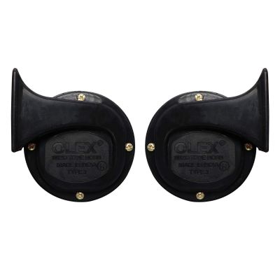 AllExtreme SHON WINDTONE HORN for Bike & Car Horns Super Loud Sound Air Siren (12V, Black & Gold, 2 Pcs)