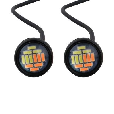 Allextreme EXLPL02 9W License Number Plate LED Light Low Power Consumption Universal Fit Energy Efficient & Bright for Car & Bikes (Amber & White, 2 Pcs)
