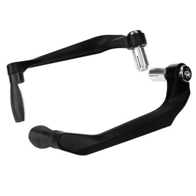 Allextreme EXUL2BK 7/8" Universal CNC Handlebar Brake Protector Metal Alloy Clutch Lever Protection Guard Extra Durable, Adjustable Angle & Length for Motorcycle (Black)