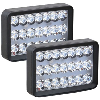 Allextreme 63W 21 LED Fog Light With Mounting Brackets Powerful Lighting Waterproof Bright Bulb Universal Fit For Car & Motorcycle (White, Pack of 2)