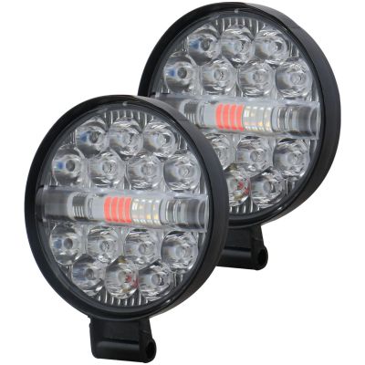 Allextreme 58W 22 LED Fog Light With Mounting Brackets Powerful Lighting Power Ultra Bright Bulb Waterproof For Car & Bike (White, Pack of 2)