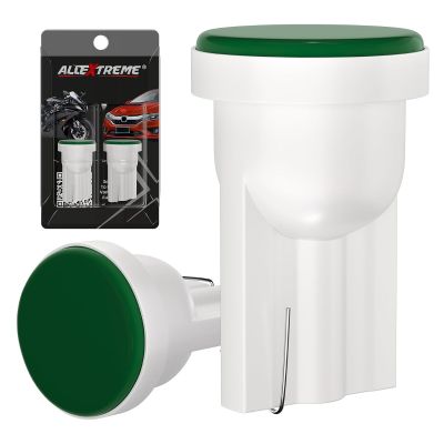 Allextreme Universal T10 LED Parking Light 6500K Super Bright Interior Pilot License Plate Dome Indicator Lamp Bulb for Car Bike and Motorcycle (1W, Green, 2 PCS)