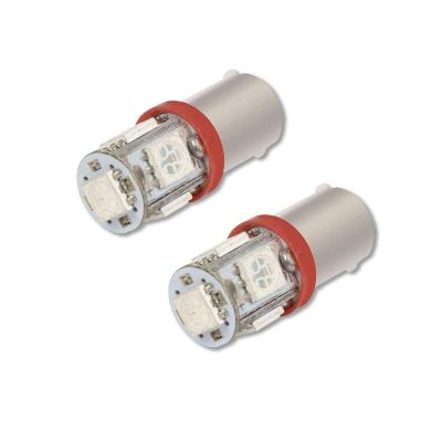 Allextreme LED Parking Light Super Bright 5 SMD Interior Pilot License Plate Dome Indicator Lamp Bulb for Car Bike and Motorcycle (2W, Red, 1 PCS)