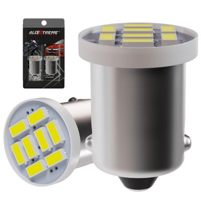 Allextreme BA9S LED Parking Light Super Bright 168 2825 W2W T10 Wedge 8 SMD Interior License Plate Dome Map Door Courtesy Dashboard Bulb for Car Bike and Motorcycle (3W, White, 2 PCS)