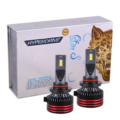 AllExtreme EXH9005 HYPERDRIVE 9005/9006 150W LED Headlight Conversion Kit Headlamp Bulbs 6000K IP65 Water Resistant for Car (1 Year Warranty,18000LM, Set of 2)