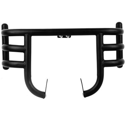 AllExtreme EXLGPN1 Stainless Steel Leg Guard Front Bike Metal Safety Crash Bar Compatible with Reborn & Meteor (Black, Thickness 1.5 Inch)