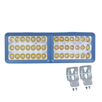 Allextreme EXBL42 24W 42 LED Fog Light Waterproof Flood Lamp with Mounting Brackets for Truck, Jeeps & Cars (White and Yellow, 1 PCs)