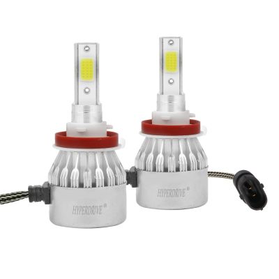 AllExtreme HYPERDRIVE LED Headlight Conversion Kit 75W Car Headlamp 6000K Super Bright White Beam Replaces Halogen,HID Waterproof LED Fog lamp Bulbs (1 Year Warranty,H8-H11)