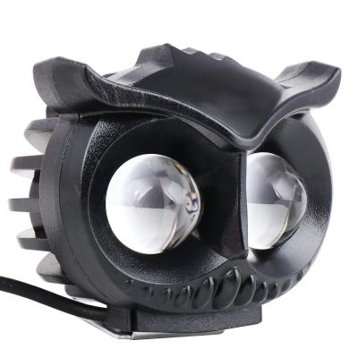 Allextreme EXS202 20W LED Owl Metal Fog Light High Brightness 2 LED Headlamp Bulb for Bikes, Motorcycles & Cars (1Pc, Yellow & White)