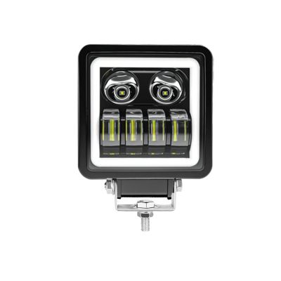 Allextreme EX27VF1 6 LED Headlight Lamp Universal Waterproof Off Road Driving CREE LED Fog Light with Mounting Brackets for Bike and Cars (27W, Blue & White, Pack of 1)