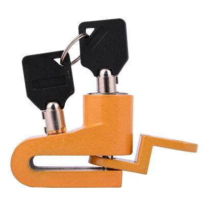 AllExtreme EXMDBY01 Mini Anti Theft Disc Brake Security Lock for Bicycle and Motorcycle (Yellow)