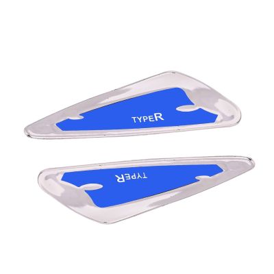 AllExtreme EDCGB2L Universal Fender Sticker With In-Built Mounting Bolts Compatible With Cars, SUVs & Other Automobile (Blue-Silver, 2 Pcs)