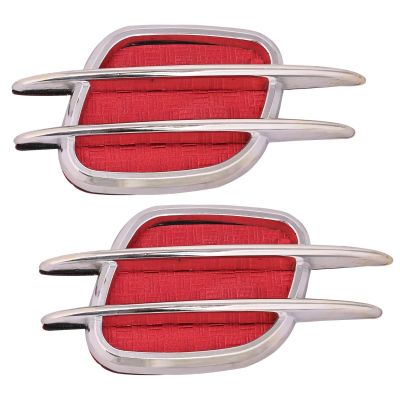 AllExtreme ETCRS2R Air Flow Vent Sporty Side Fender Decorative Vents Racing Look Universal Grill Duct Set of 2 for All Model Cars