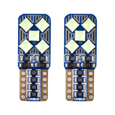 Allextreme EXLB007 Universal T10 LED Parking Light 10 SMD Bright Interior Pilot License Plate Dome Indicator Lamp Bulb for Automobiles (2W, Blue, 2 Pcs)