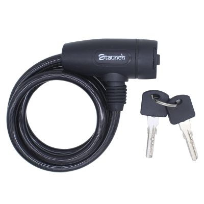 AllExtreme ‎EXCLB01 Cable Bike Lock Anti-Theft Luggage Heavy Duty Secure Locking Chain Ideal for Bikes & Motorcycles with 2 Keys(Black)