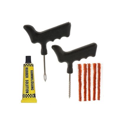 AllExtreme Universal Tubeless Tyre Puncture Repair Kit Flat Tire Puncher Patch Tools (Model 1)