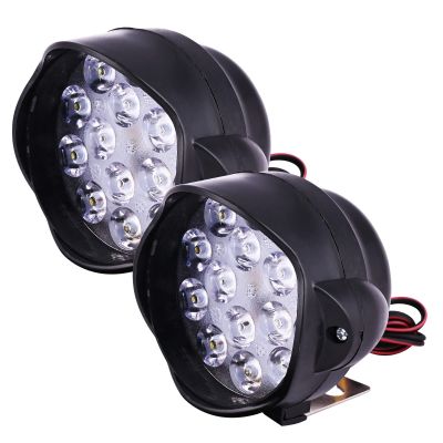 Allextreme EX15FGS Imported 15 LED Fog Light White Light Waterproof Mirror Mount Driving Work Lamp for Motorcycles and Cars (30W, 2 PCS)