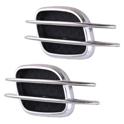 AllExtreme ETCRS2B Air Flow Vent Sporty Side Fender Decorative Vents Racing Look Universal Grill Duct Set of 2 for All Model Cars