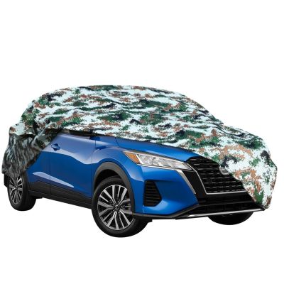 AllExtreme MKP5007 Car Body Cover 100% Waterproof Compatible with Nissan Kicks Custom Fit Dust UV Heat Resistant Indoor Outdoor Body Protection (Army Print with Mirror)