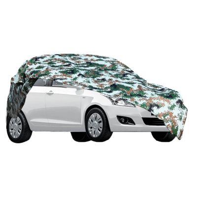 AllExtreme MSU5007 Car Body Cover 100% Waterproof Compatible with Maruti Suzuki Old Swift Custom Fit Dust UV Heat Resistant Indoor Outdoor Body Protection (Army Print with Mirror)