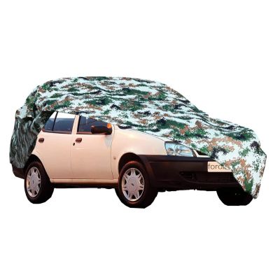 AllExtreme FIS5007 100% Tested Waterproof Car Body Cover Compatible with Ford Ikon Triple Stitched UV Heat Resistant Indoor Outdoor Body Protection (Army Print with Mirror)