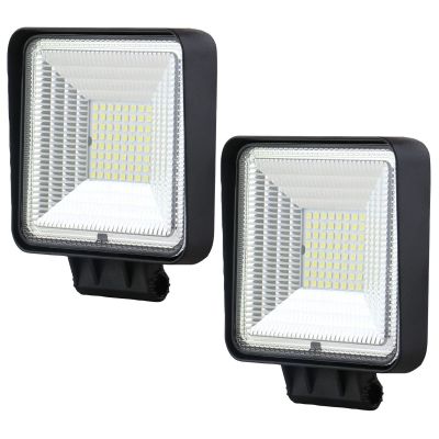 Allextreme EX-FGLW-02 64 LED Irradiation Lamp Water Resistant High-Intensity 48 Watt Power Work Light Vehicle Accessory Compatible with Cars Trucks SUV ATV(White, Pack of 2)