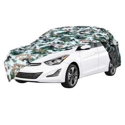 AllExtreme HAK5007 100% Tested Waterproof Car Body Cover Compatible with Hyundai Accent Triple Stitched UV Heat Resistant Indoor Outdoor Body Protection (Army Print with Mirror)